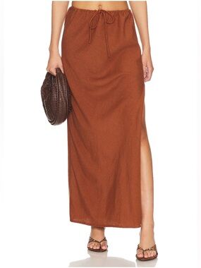 NWT- LSPACE Summer Feels Skirt in Coffee, size Medium